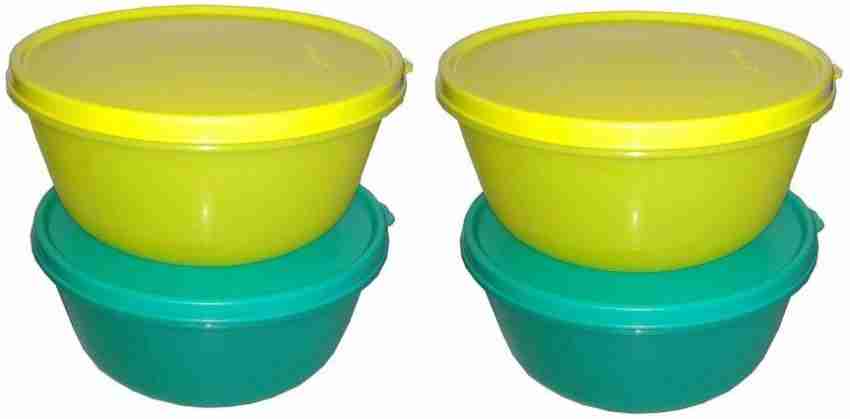 Tupperware Plastic Bowl - 1.5L, 2 Piece, Yellow, Green