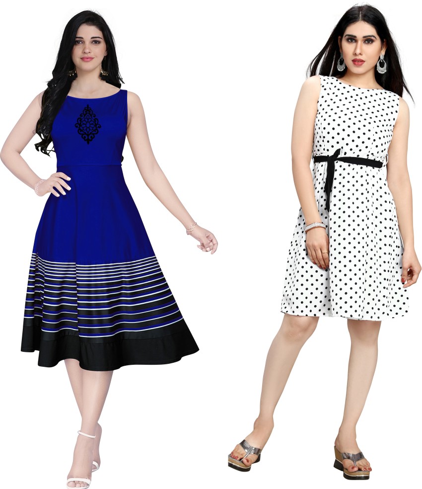 one piece dress knee length flipkart