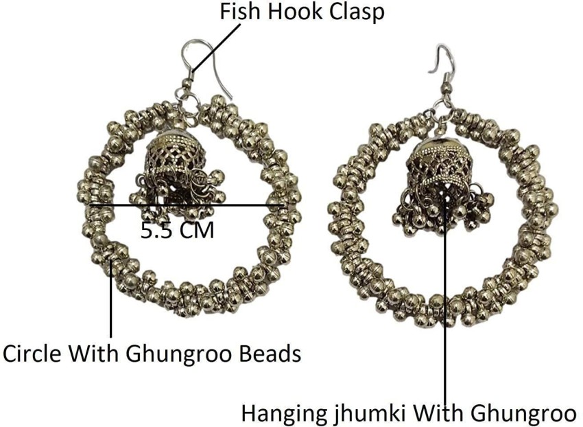 Fashion Earrings 6 Set of Drop, Hoop Push Back, Fish Hook Earrings