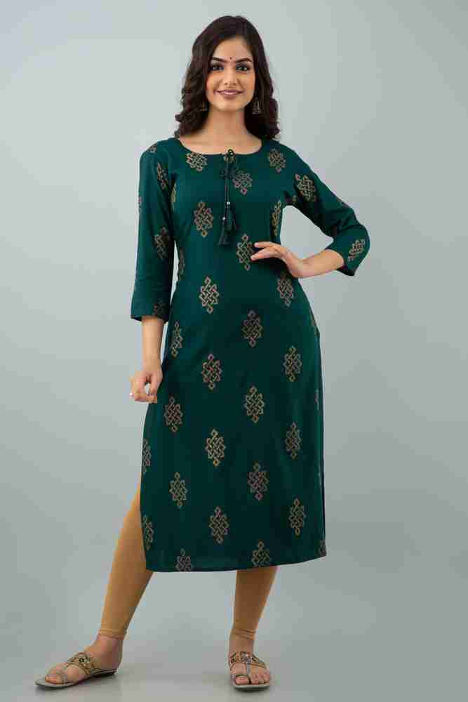SENORAS Women Printed Straight Kurta Buy SENORAS Women Printed