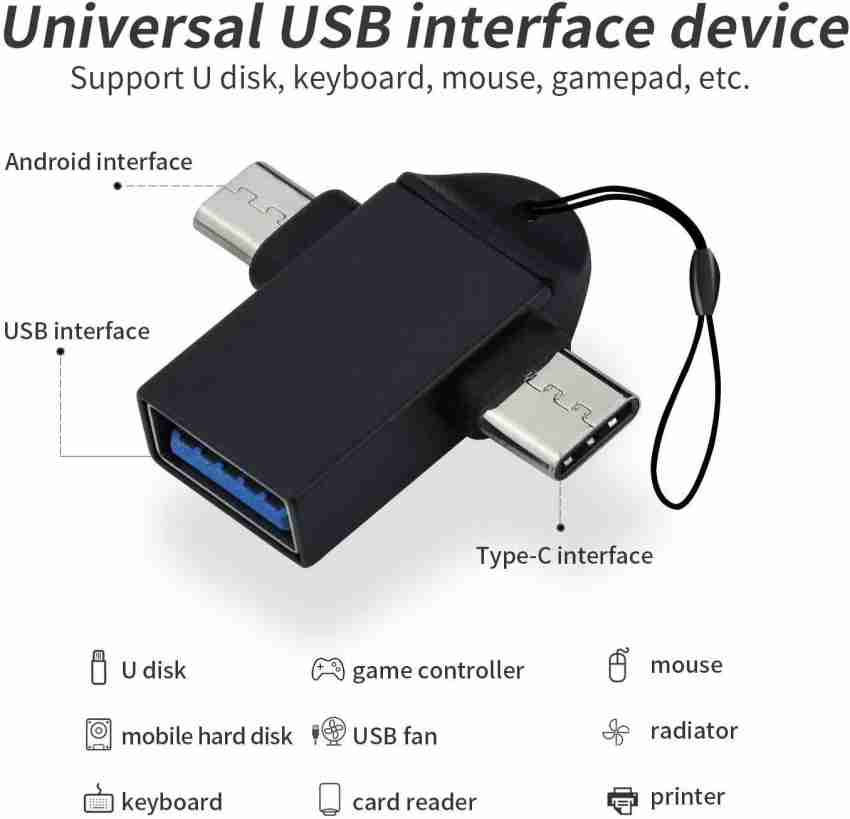 50% sur Câble Adaptateur OTG USB-C Vers USB Femelle Universel Type