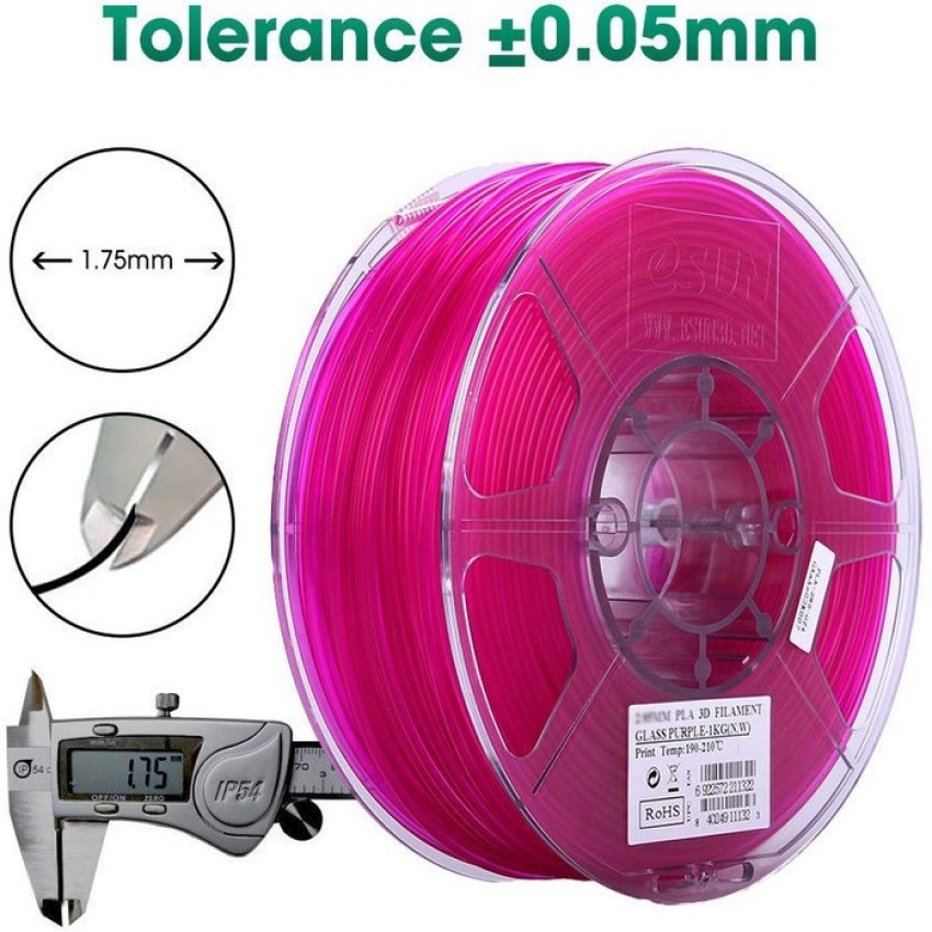 eSUN Transparent PLA Filament 1.75mm, PLA 3D , Dimensional Accuracy +/-  0.05mm, 1KG (2.2 LBS) Spool 3D Printing Filament for 3D Printers and 3D  Pens, Purple Printer Filament Price in India 