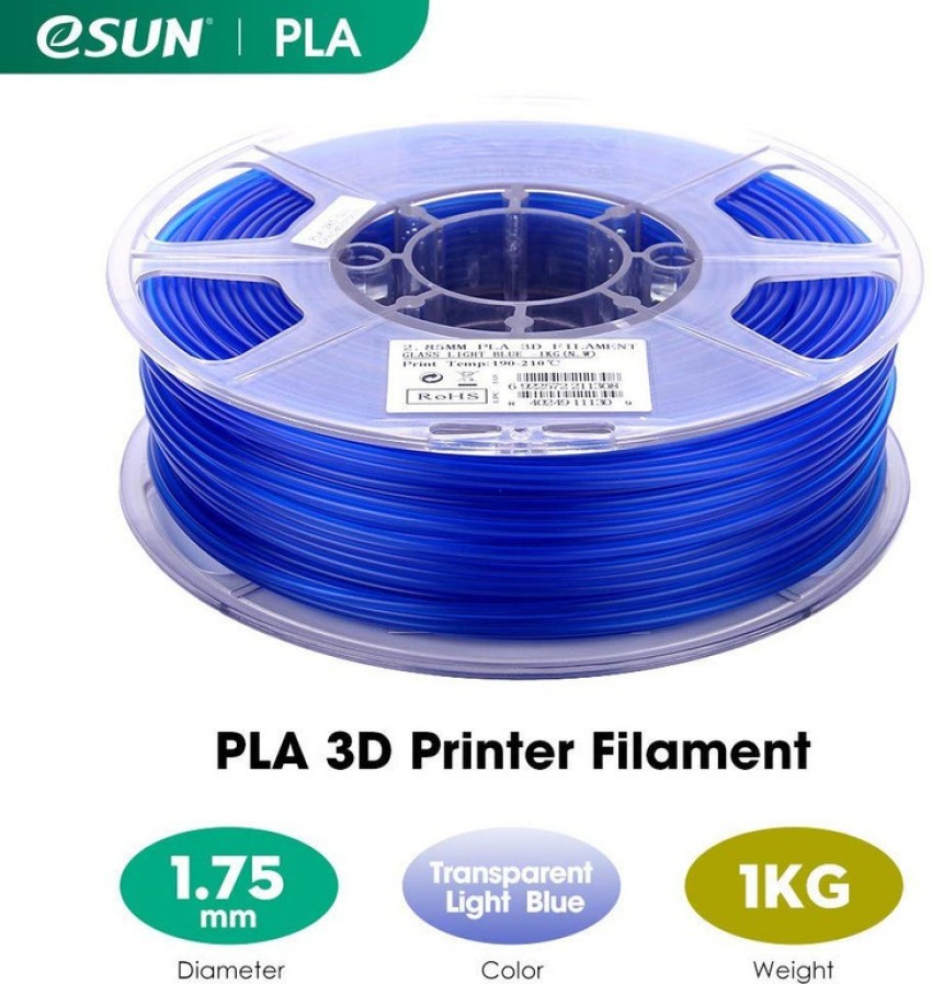 eSUN PETG Glass/Translucent Diameter 1.75mm Colour Blue Spool Size 1kg
