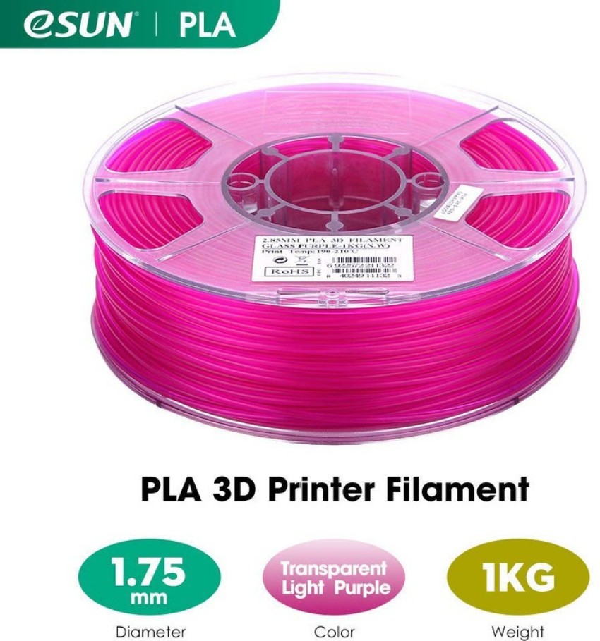 eSUN PLA 3D Transparent PLA Filament 1.75mm, Dimensional Accuracy +/-  0.05mm, 1KG (2.2 LBS) Spool 3D Printing Filament for 3D Printers and 3D  Pens, Orange Printer Filament Price in India - Buy