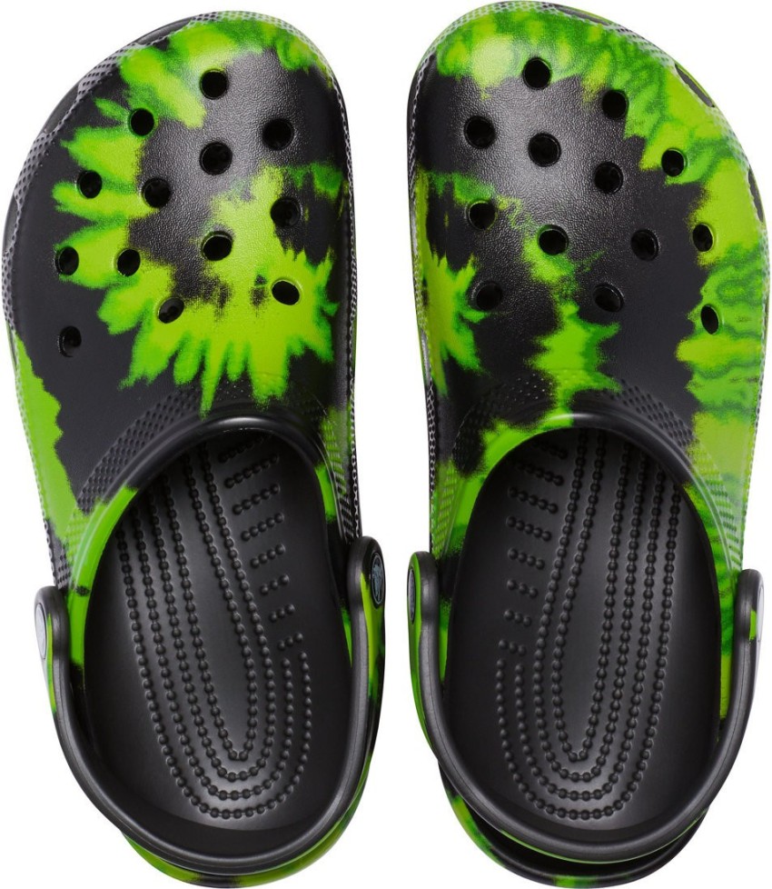 CROCS Classic Men Black Green Clogs Buy CROCS Classic Men Black