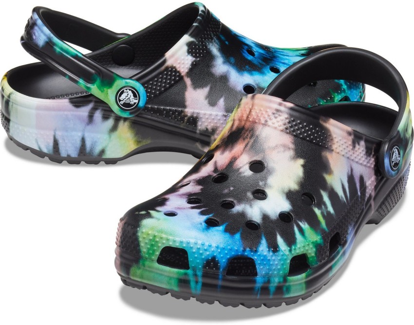 Multi colored crocs online with fur