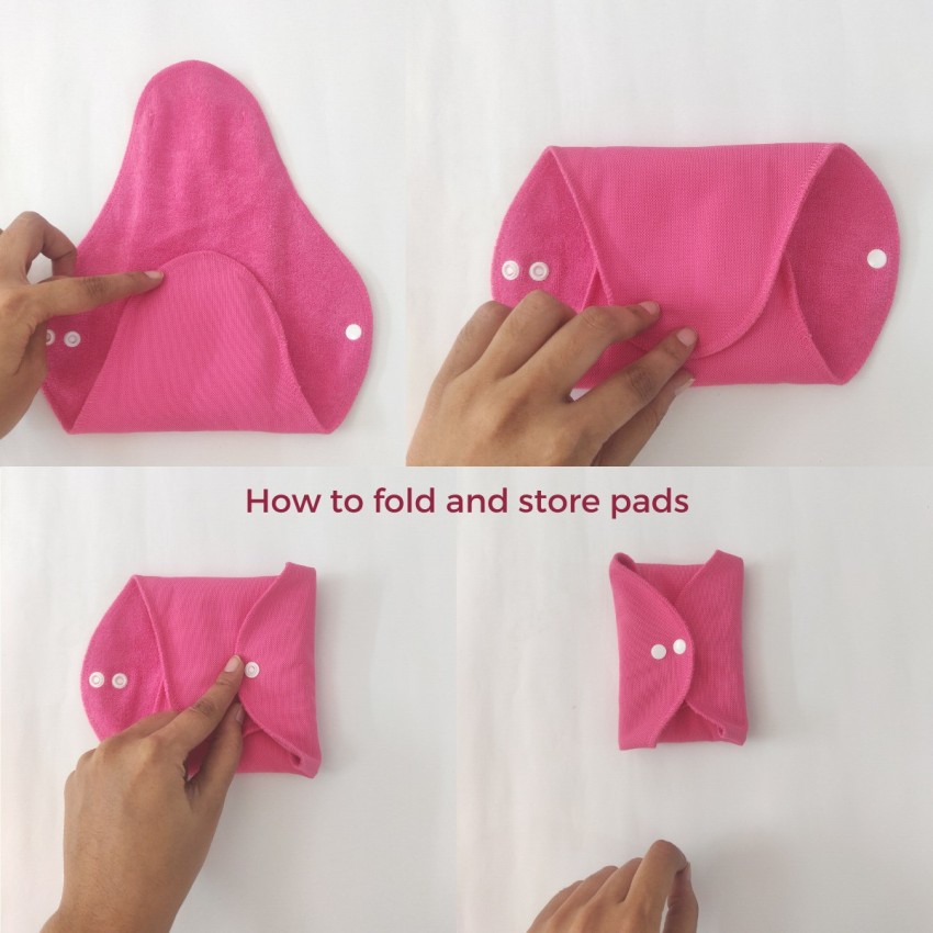 FabPad Reusable Washable Sanitary Cloth Pads Napkins Non - Dye (3