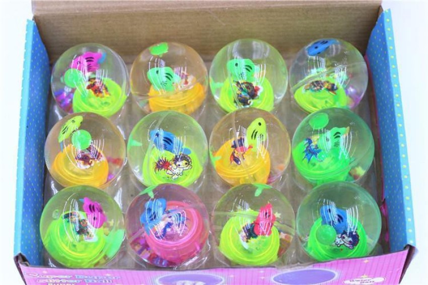 PTCMart Flashing Fish Glitter Ball for Your Kids (65mm), Water Ball, Great Gift