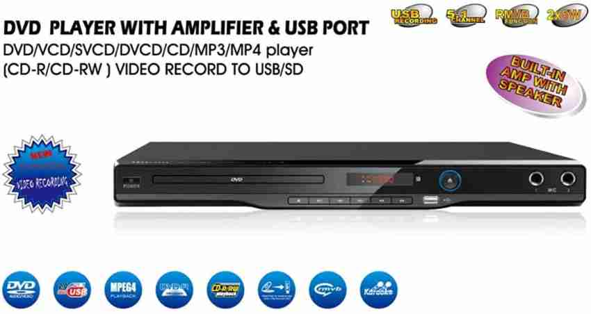 HD DVD Player DVD Players for TV All Region Free DVD Player with Dual  Microphone