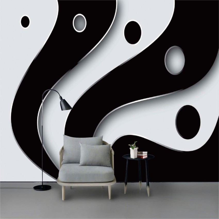 Black and White Moonlight Wallpaper Mural  Giffywalls
