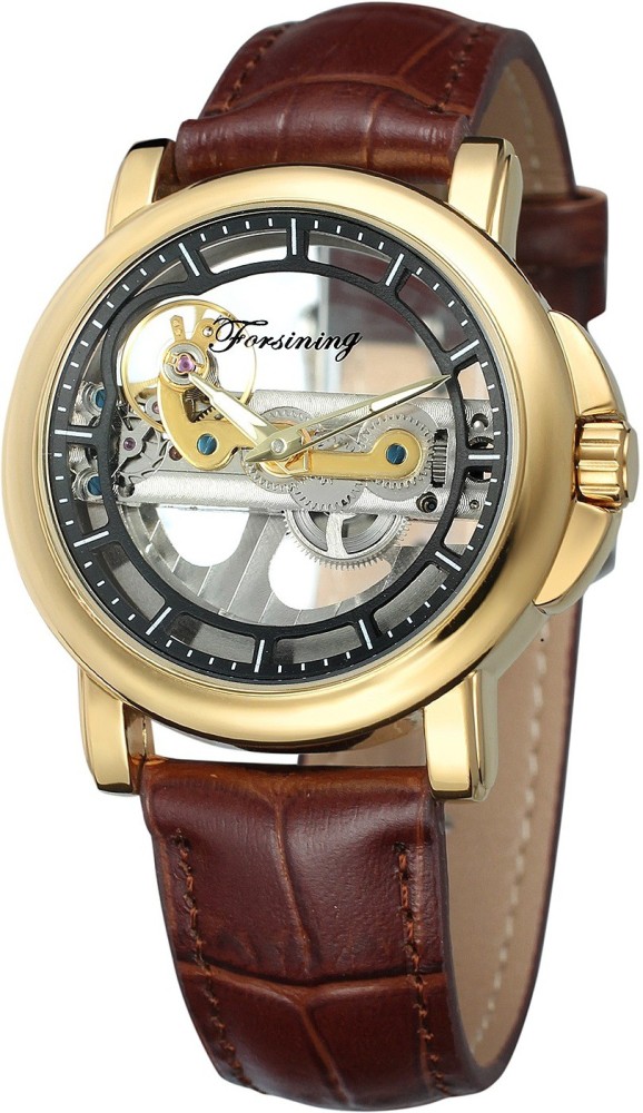 FORSINING Bridge Skeleton Mens Watches Automatic Mechanical Watch Wrist  Watch