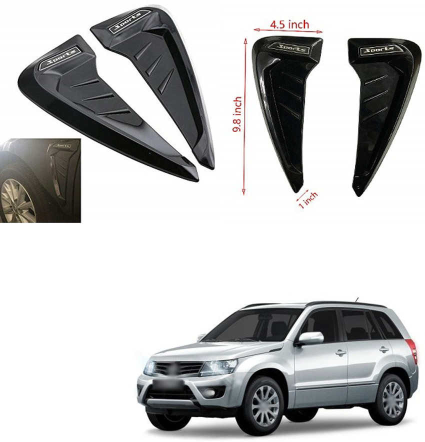 PRTEK Side Vent Trim Pair Black Style Side Marker Fender Air Wing