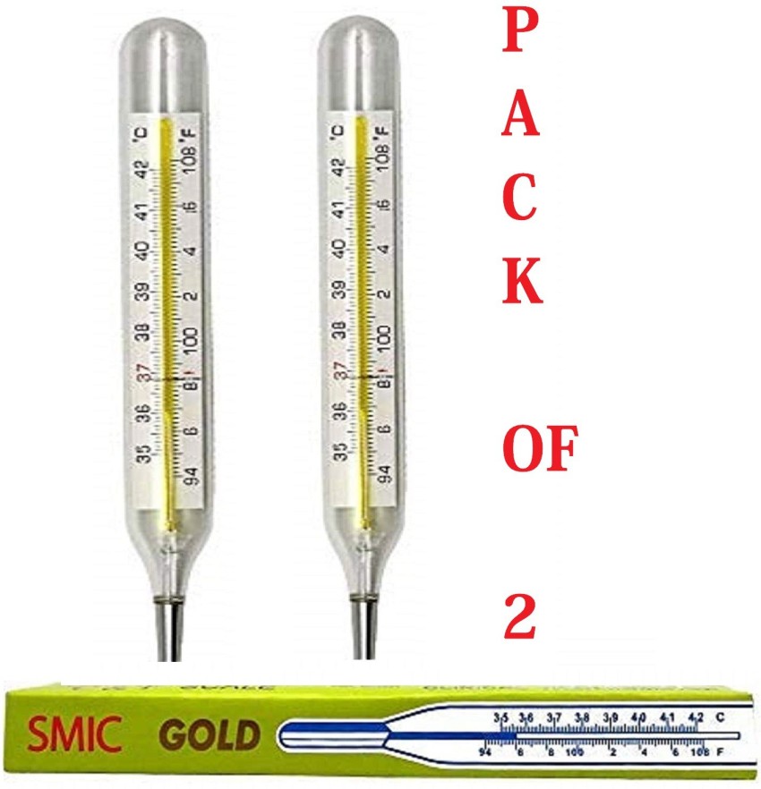 MCP Healthcare Smic SMIC Gold mercury thermometer (PACK OF 2 PCS