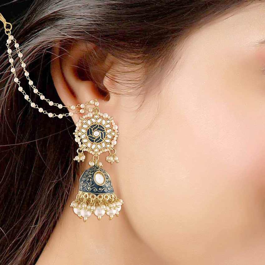 Top more than 152 earrings with hair chain gold tnbvietnam.edu.vn