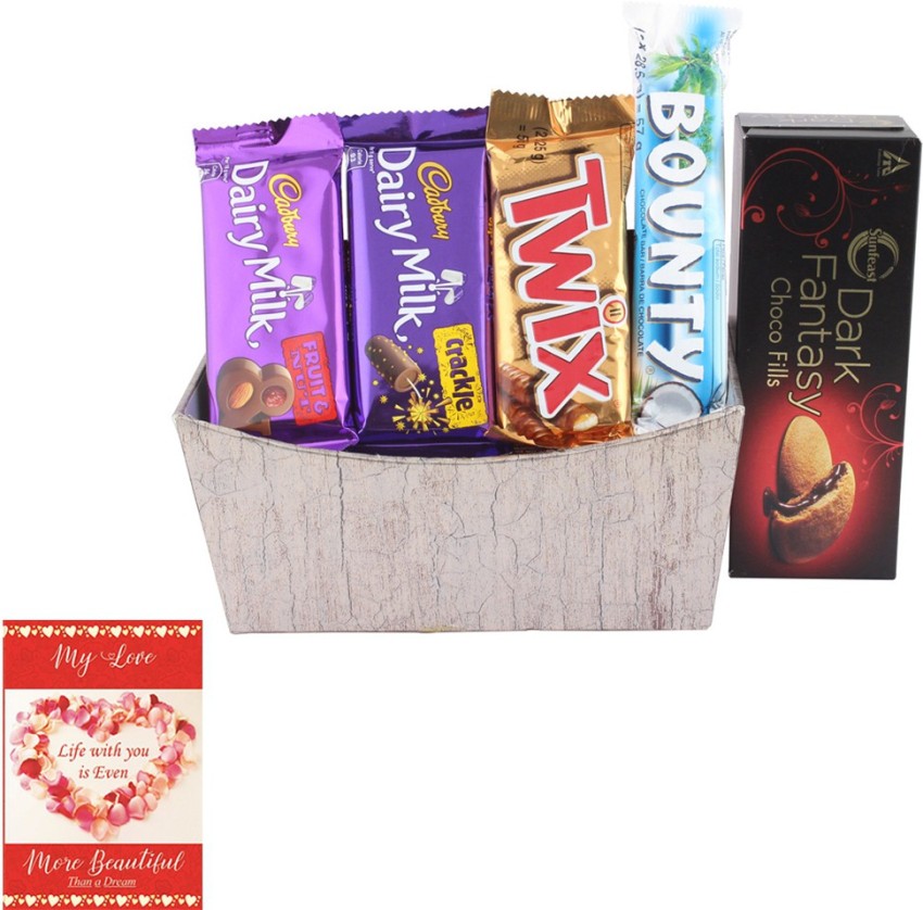 FestivalsBazar Square Shaped Mouthwatering Birthday Gift Hamper Of