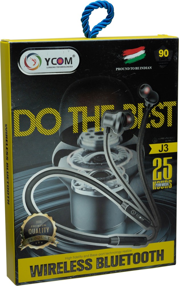 Ycom J3 Bluetooth Earphone with 25hr Playtime Bluetooth Headset