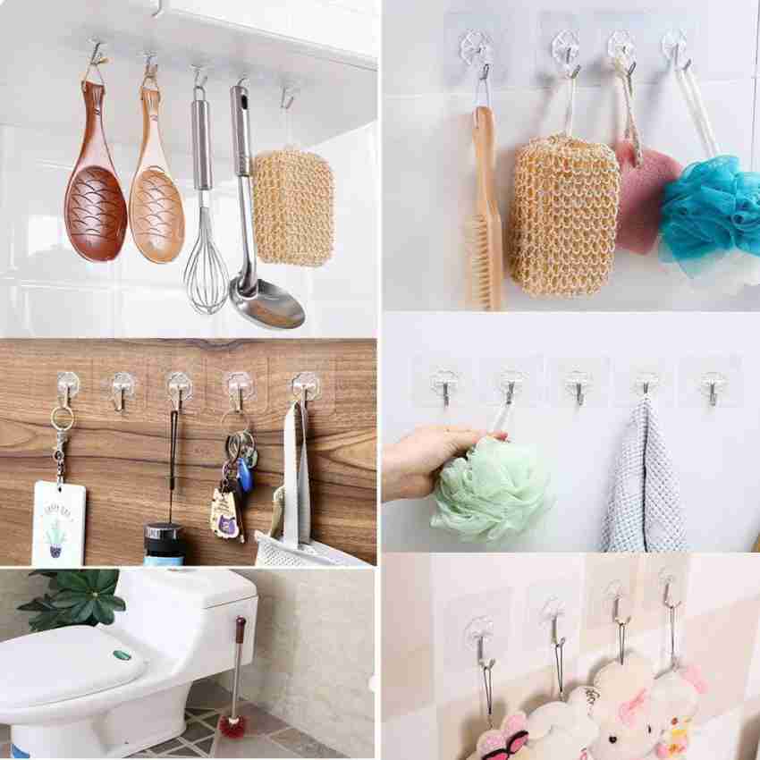 Hot 6pcs Strong Adhesive Traceless Hook Kitchen Bathroom Wall