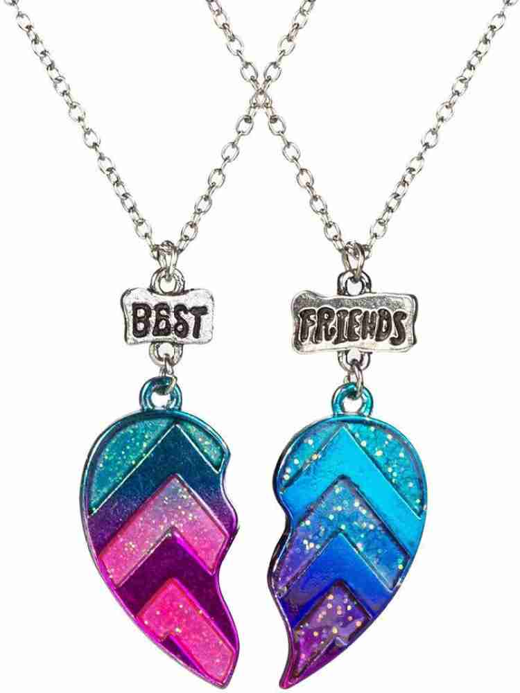 Lock & Key Couple/ Bestfriend/ Siblings Chain Necklaces (set Of 2)