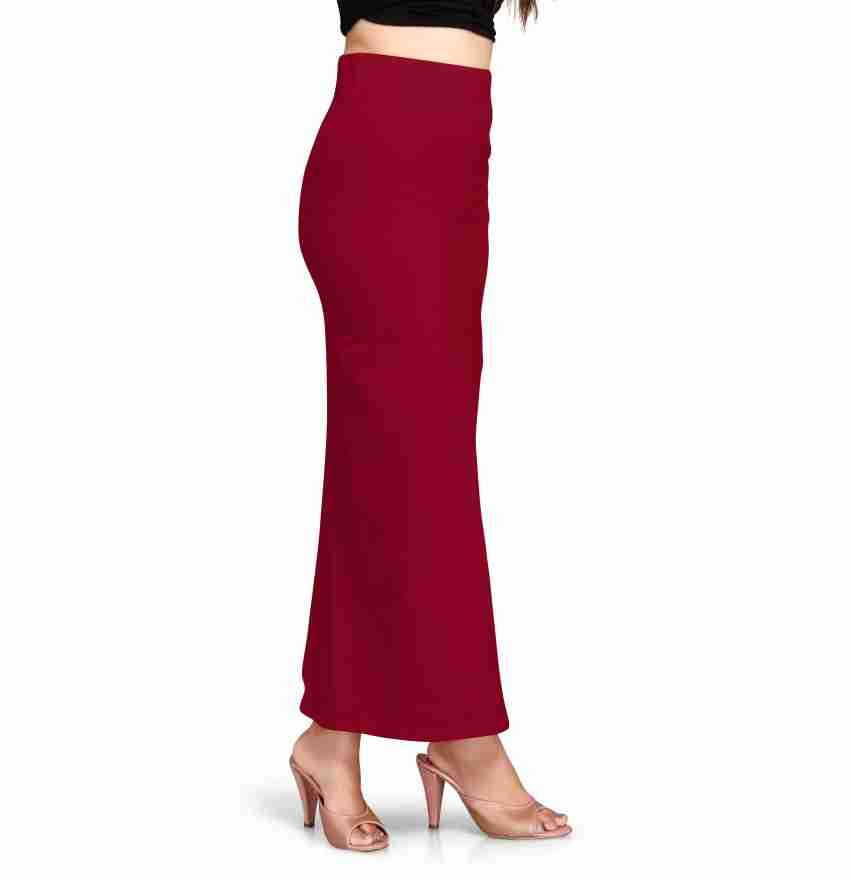 Clozena Maroon Saree Shapewear With Side Slits – clozena