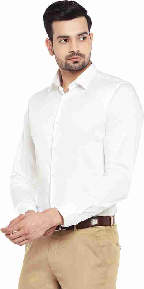 Richard Parker by Pantaloons Men Solid Formal White Shirt - Buy