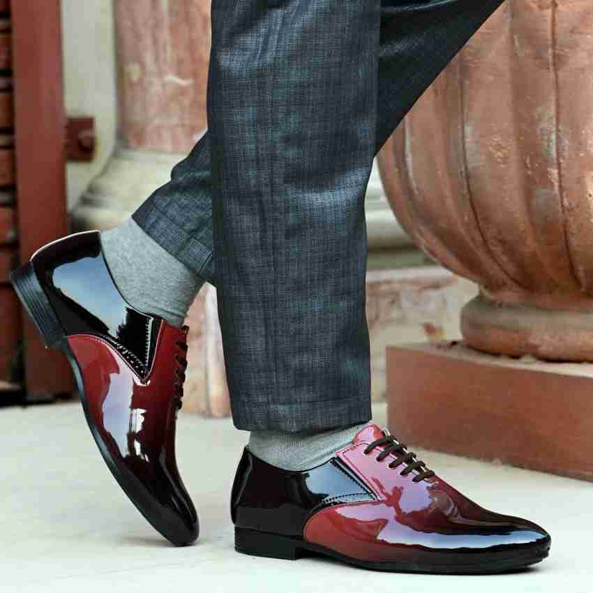 Maroon 2025 formal shoes