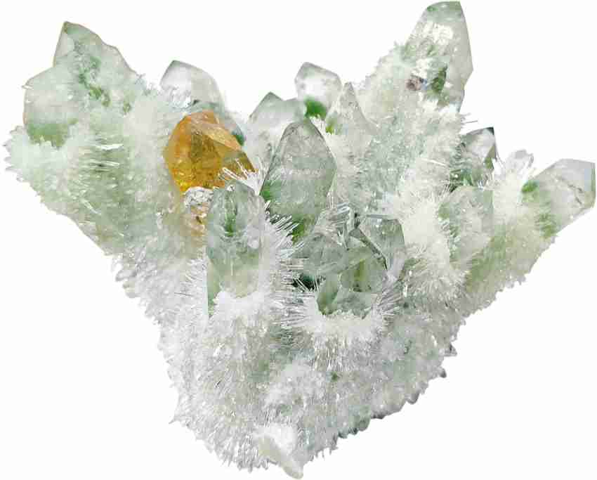 Shubhanjali Natural Green Phantom Quartz Cluster for Healing,Phantom Quartz  Point Cluster 600-700-Green Decorative Showpiece - 10 cm Price in India -  Buy Shubhanjali Natural Green Phantom Quartz Cluster for Healing,Phantom Quartz  Point