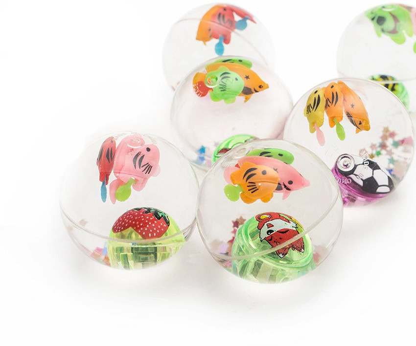 PTCMart LED LIGHT Bouncing Rubber fish charecter Ball Fun Gift