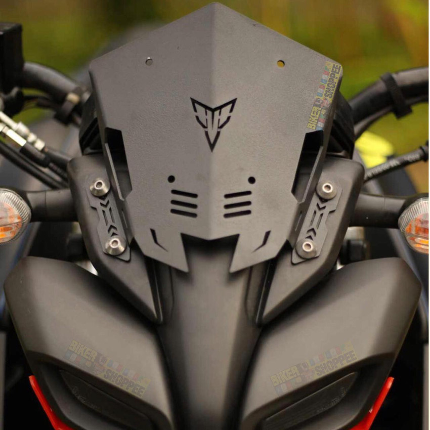 BIKER SHOPPEE YAMAHA MT 15 METAL VISOR AERODYNAMICALLY DESIGNED
