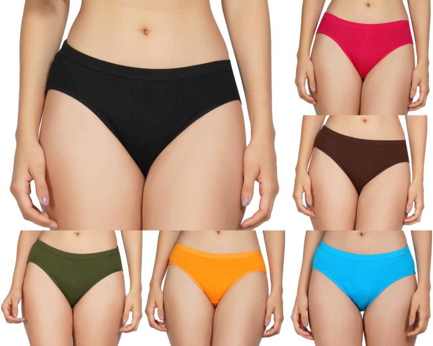 Buy C9 Airwear Women'S Solid Panty Combo Pack of 6 - Multi-Color online