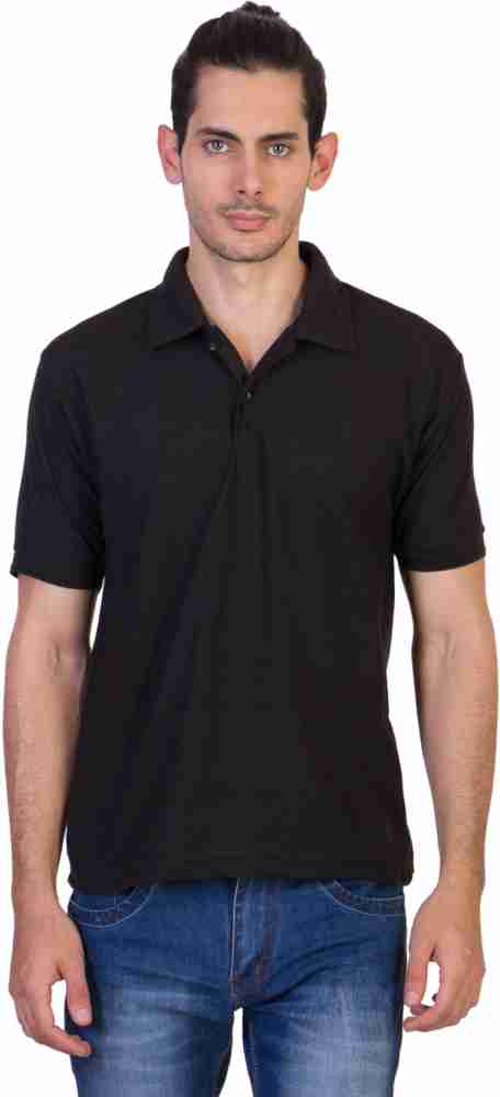 Black polo fashion button up