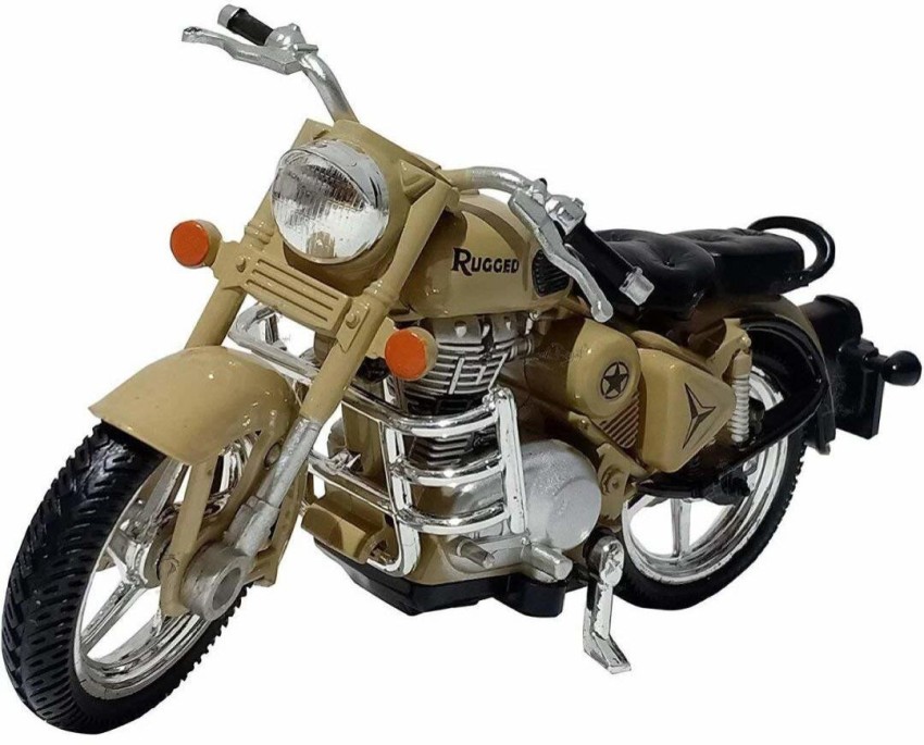 Sheel Rugged Brown Bike The Royal Bullet Bike Pull Back Action and