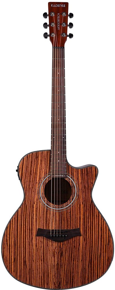 Kadence acoustica series zebra wood semi acoustic guitar new arrivals