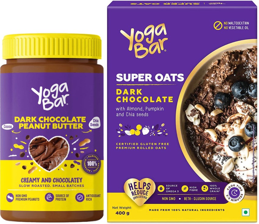 Buy Yogabar Dark Chocolate Oatmeal 1kg, Dark Chocolate Oats, Healthy  Chocolate Protein Food & Breakfast Cereal, Gluten Free Oats, High in  Fibre & Antioxidants