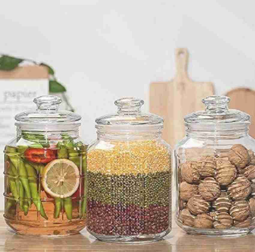 Buy JNSM Glass Container Jar With Lid For Kitchen Small Jars for