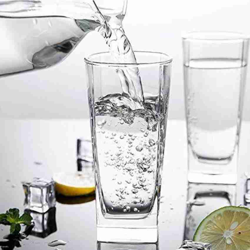 Square Glasses 300 Ml 6 Pis Drinking Glasses For Water And Juice