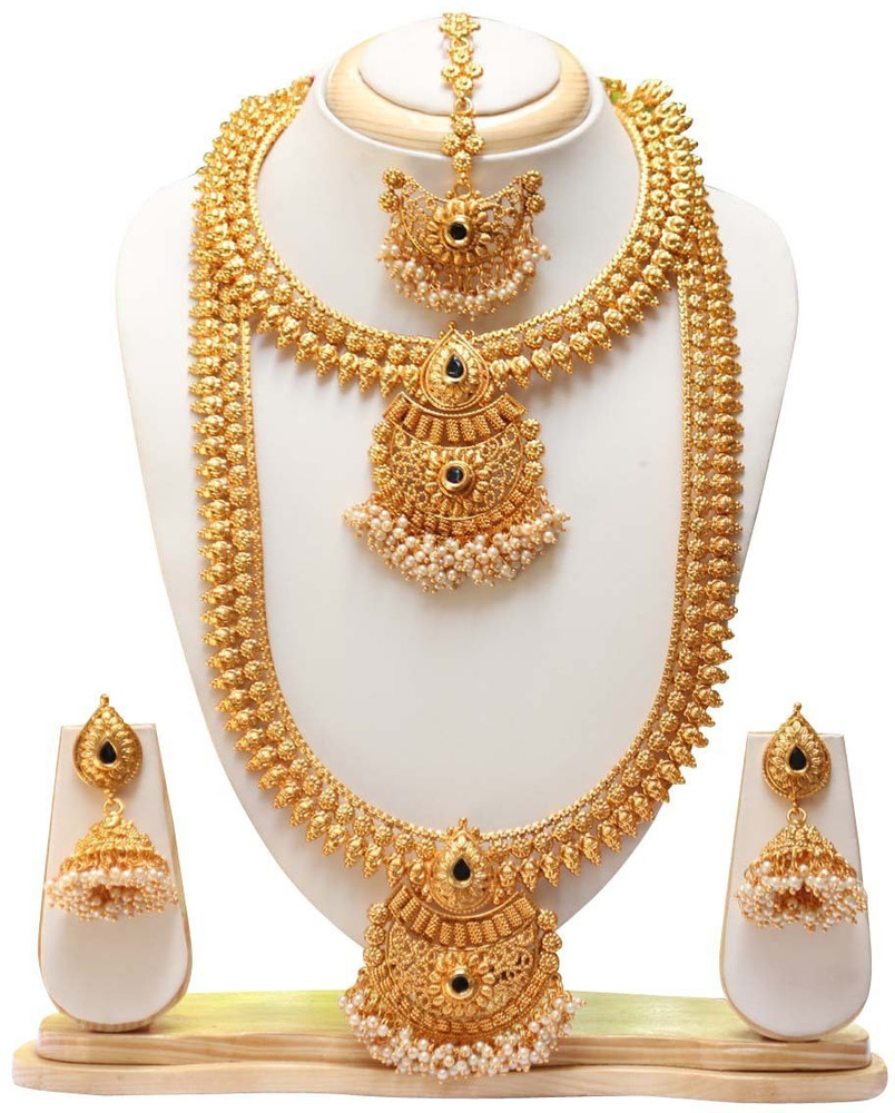 Ethnicking Copper Gold plated Gold Jewellery Set Price in India