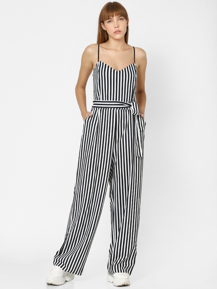 Stradivarius best sale striped jumpsuit