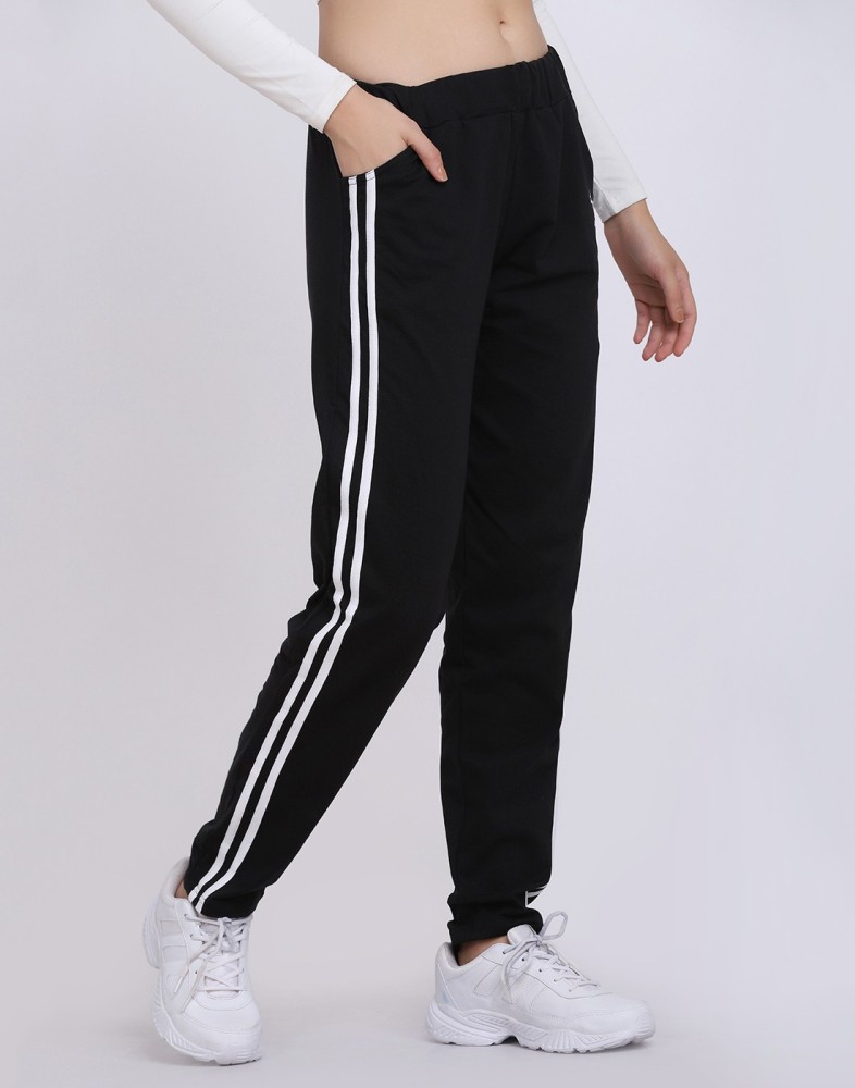 Clothina Solid Women Black, Red Track Pants - Buy Clothina Solid