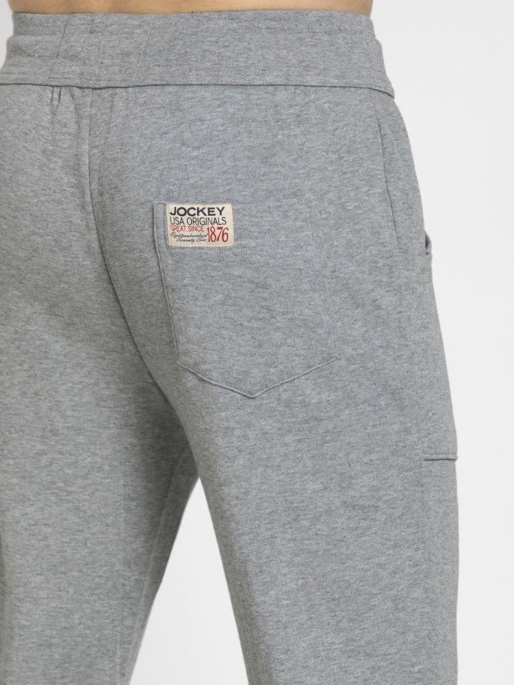 JOCKEY Solid Men Grey Track Pants - Buy JOCKEY Solid Men Grey Track Pants  Online at Best Prices in India