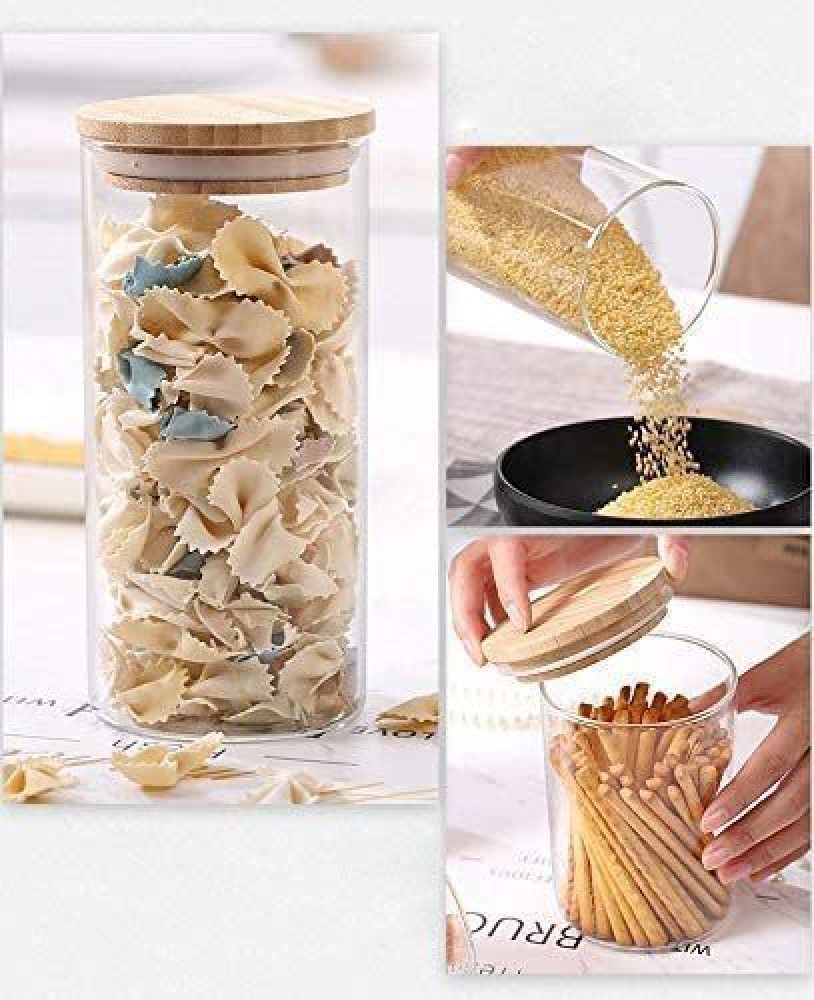 2 Pack of Tall Clear Spaghetti Pasta Storage Container with Lids