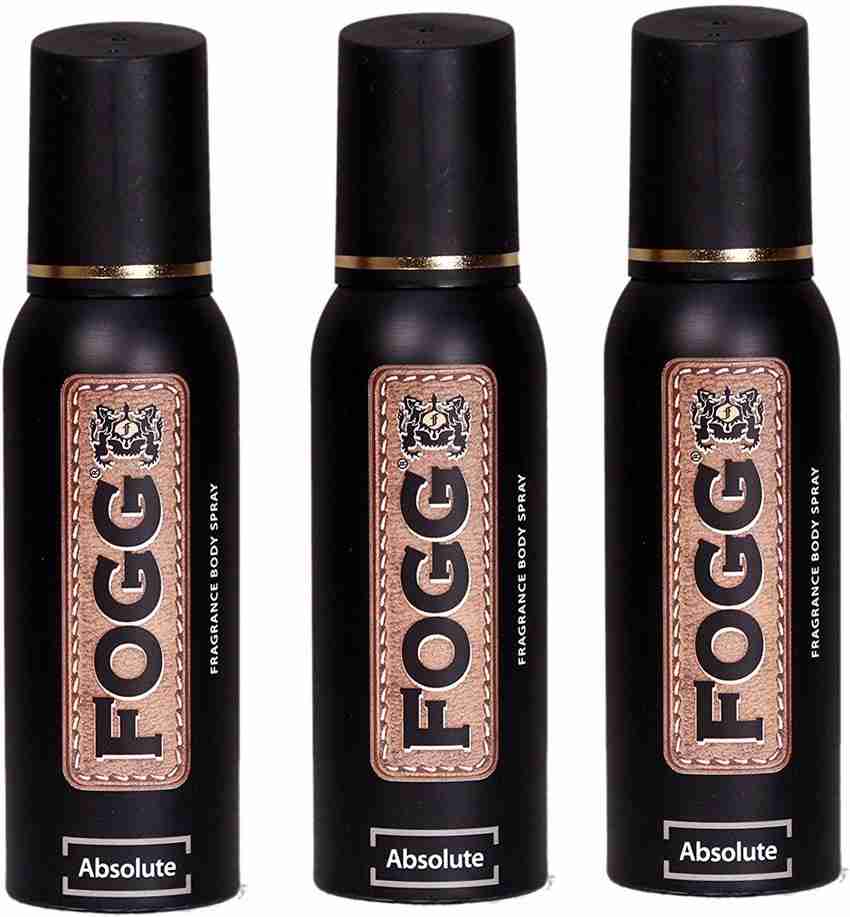 FOGG ABSOLUTE FRAGRANCE BODY SPRAY 120 ML. PACK OF 3 Deodorant