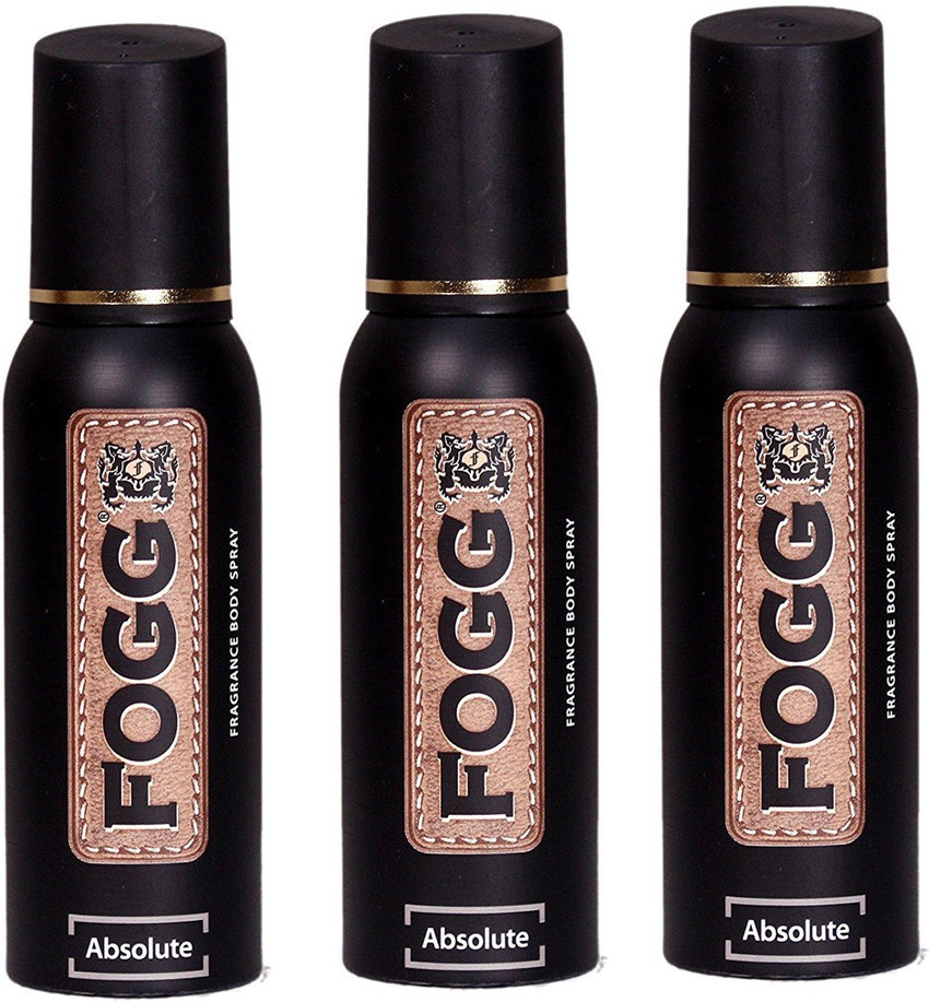 FOGG ABSOLUTE FRAGRANCE BODY SPRAY 120 ML. PACK OF 3 Deodorant