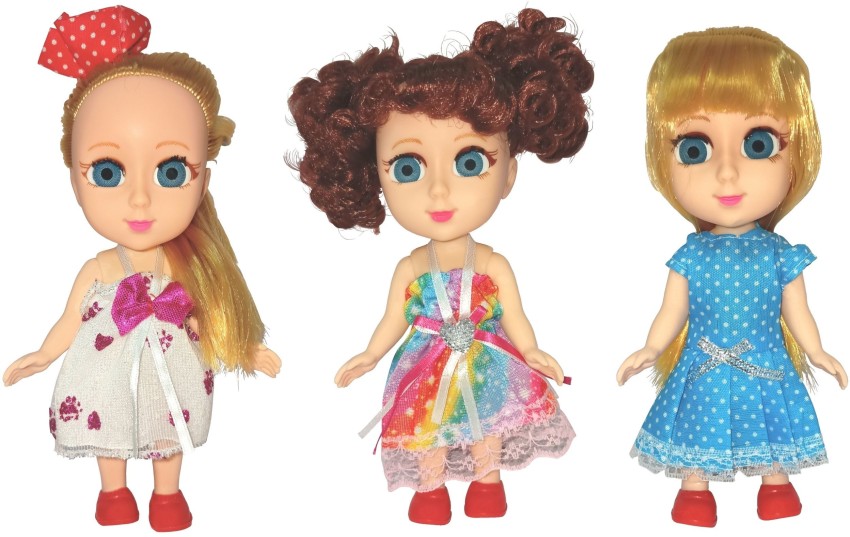 three cute dolls