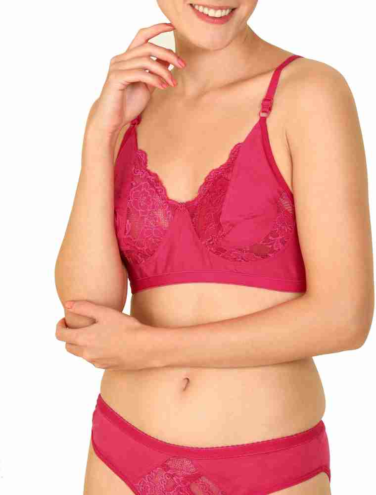 Buy Cotovia Bra Panty Set Self Design Lingerie Set (Free Size, Red) Online  In India At Discounted Prices