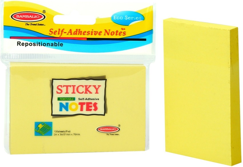 Yellow Sticky Note Pad, Paper Size: 3X3inch at Rs 24/piece in New Delhi