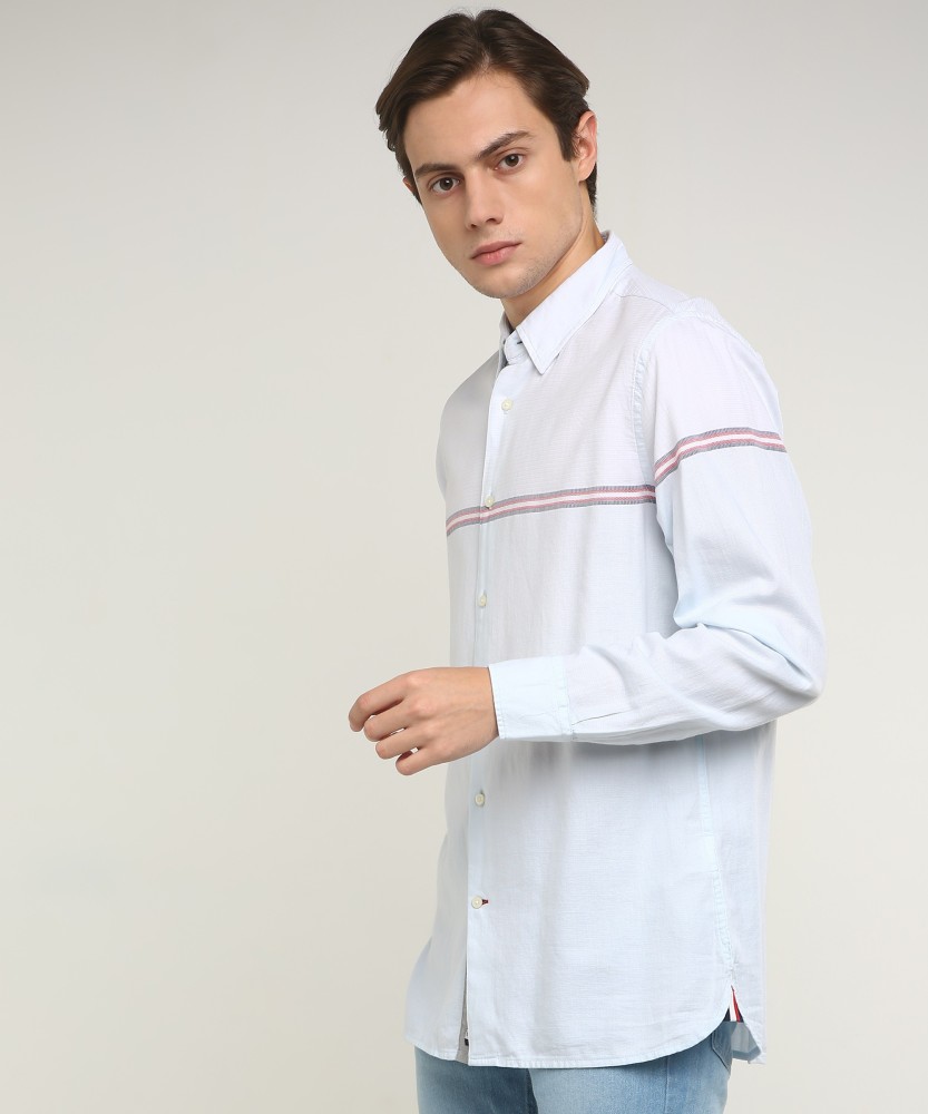 Tommy Hilfiger Sunny Doby White Line Shirt, Model Name/Number: 1 at Rs 250  in Ludhiana