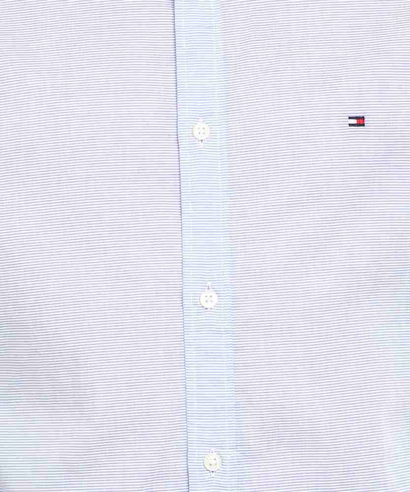 TOMMY HILFIGER Men Striped Casual White Shirt - Buy TOMMY HILFIGER Men  Striped Casual White Shirt Online at Best Prices in India