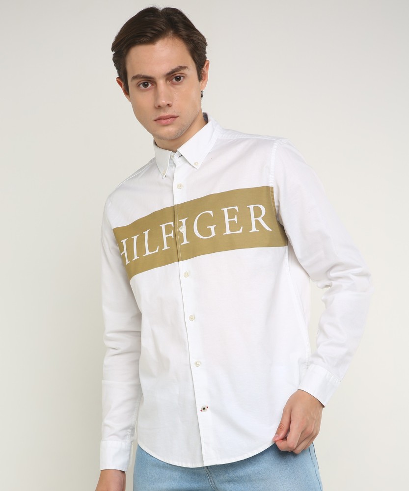 Tommy Hilfiger Mens Shirts Near Me White - Tommy Hilfiger India