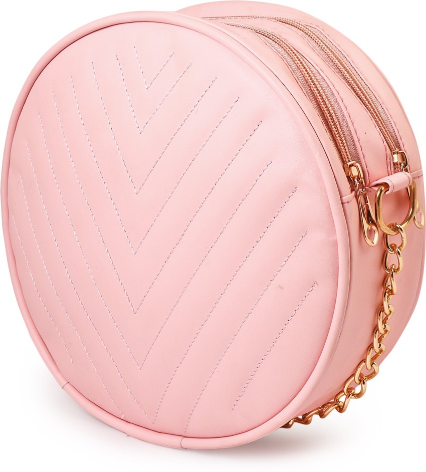 Pink round outlet purse