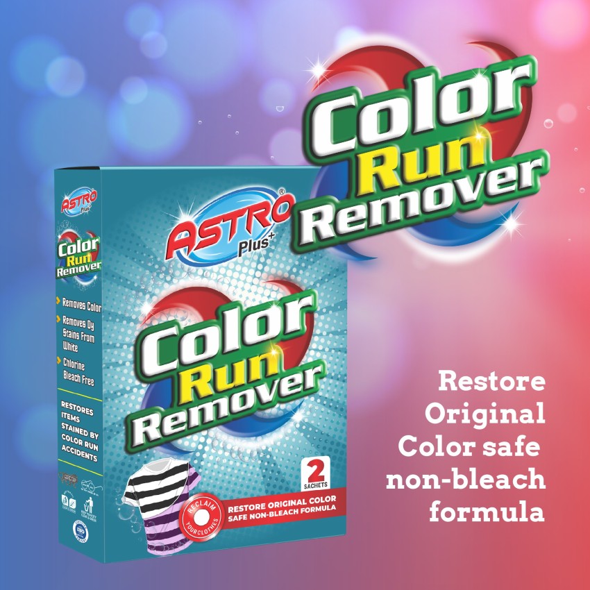 Astro Plus Color Run Remover Powerful Color Bleed Eliminator Stain Remover  Stain Remover. - Astro Plus Color Run Remover